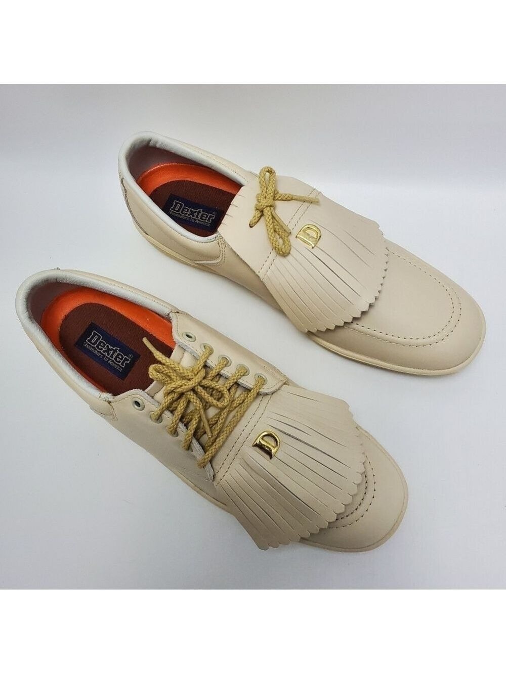 Dexter Shoemakers To America Tassel Loafers Golfer Shoes Sz 9.5 M FS910-6 Beige